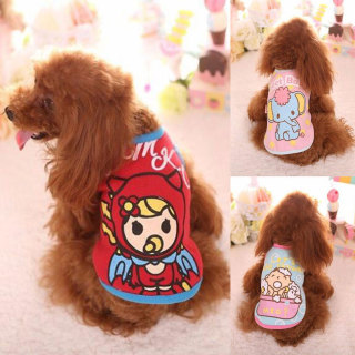 1 Chiếc Áo Cho Thú Cưng Áo Nỉ Hai Chân Cổ Tròn Bằng Cotton In Hình
