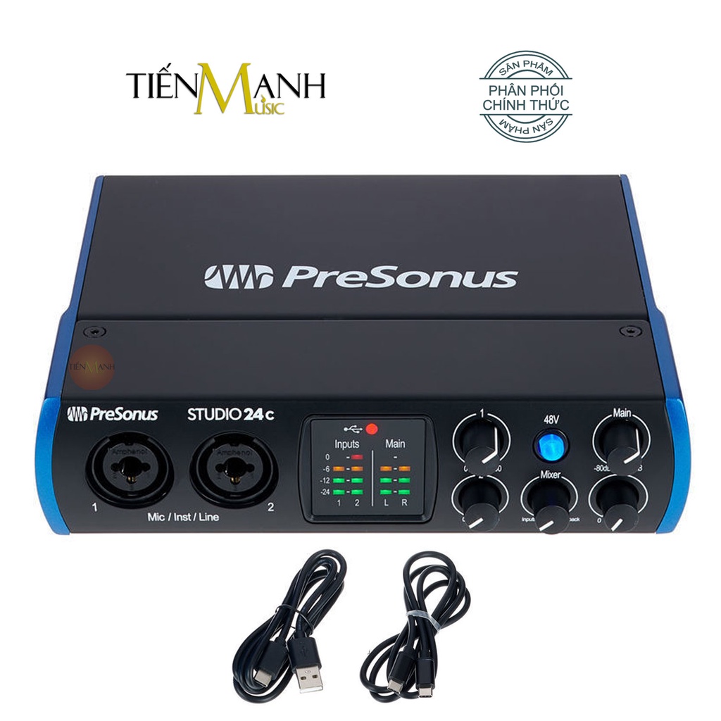 [Chính Hãng] Soundcard Presonus Studio 24C - Sound Card Bộ Thu Âm Thanh và Livestream Audio Interface 24 C