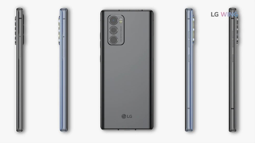 PIVBE LG WING LMF100N LMF100VM 5G โทรศัพท์มือถือ หน้าจอ OLED 6.8 นิ้ว RAM 8GB ROM 128GB/256GB 64MP 32MP NFC โทรศัพท์มือถือ Android QIVBO