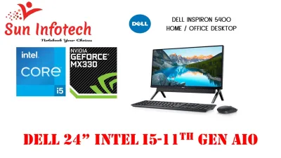 [Next Day Delivery] DELL AiO 24" NEW 11th Gen Inspiron 5400 24" i5-1135G7 UPTO 4.2ghz/16GB/256GB M.2 SSD + 1TB HDD /Nvidia GeForce MX330-2GB / 23.8" FHD/WIFI6/WIN10/ 3 Year's Warranty By Dell