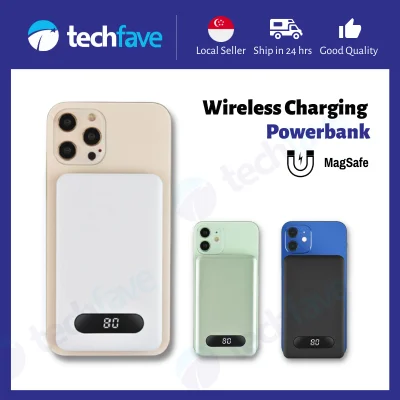 [SG] TechFave 15W MagSafe Powerbank 5000mAh Portable Magnetic Wireless Portable Charger For iPhone 13/12 Pro Max Mini
