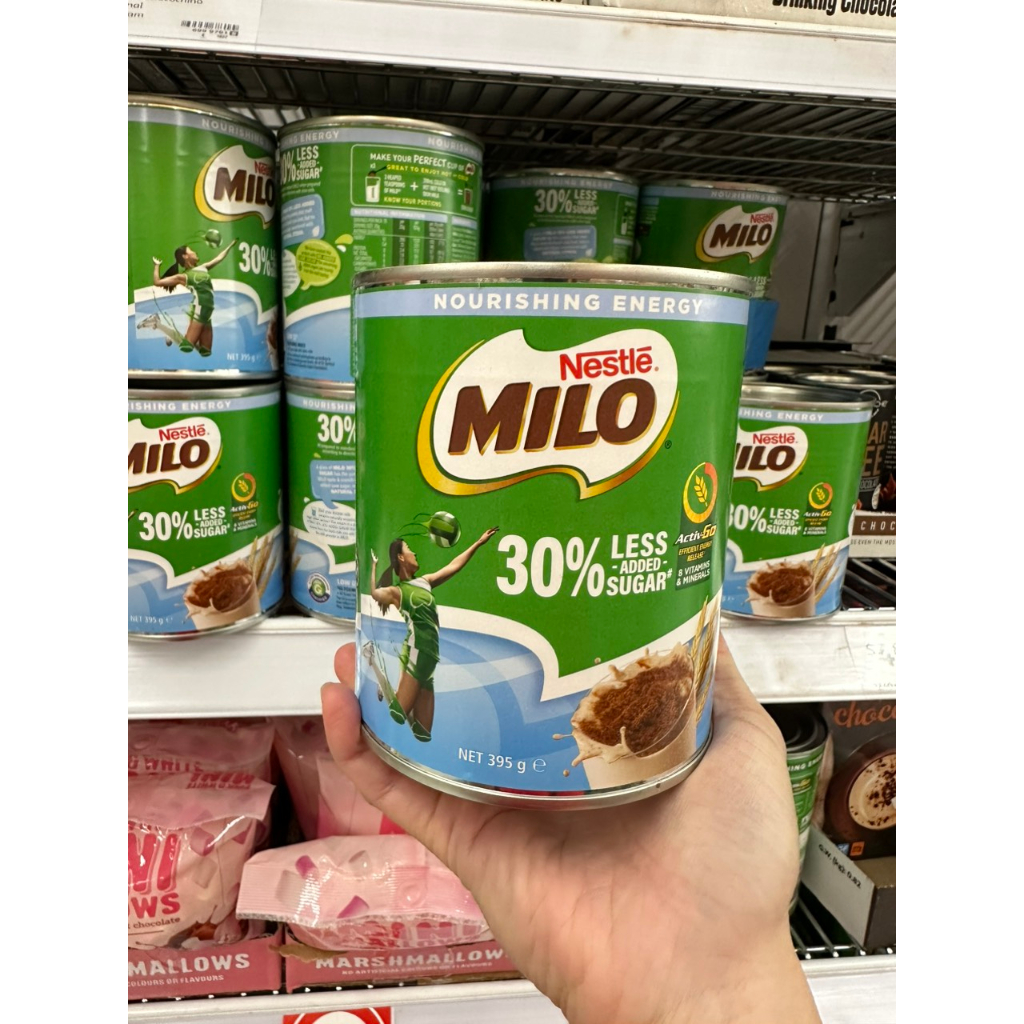 [Milo Úc ít đường] Nestle Milo Ít Thêm 30% Đường Hộp Thiếc  ➖ Đối với những bạn sợ béo thì dòng Milo này quá tuyệt vời ạ. Vừa giảm lượng đường trong sữa, vừa có hàm lượng canxi cao hơn những dòng milo bình thường