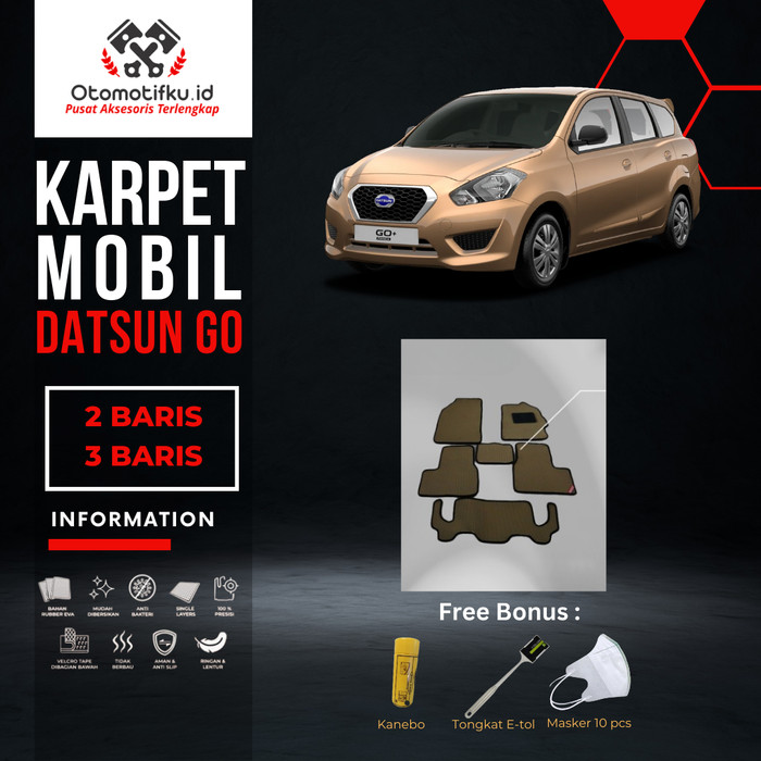 [ OTOMOTIFKU ] Karpet Mobil Datsun Go+ Kualitas Terbaik Bahan Single Layer Rubber Eva Premium Harga 539,000 rupiah*Gratis Ongkir