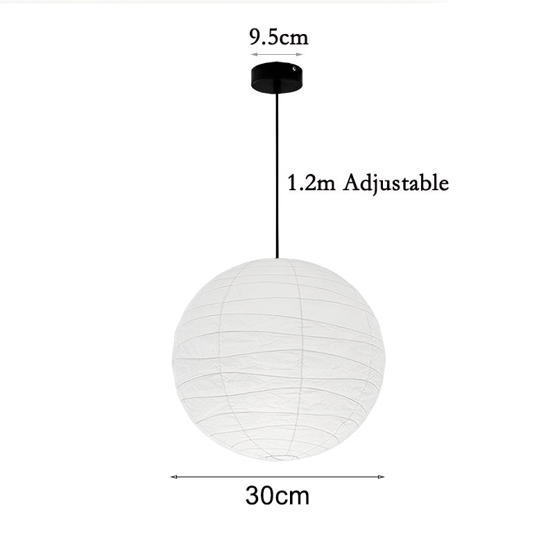 Đèn Chiếu Sáng Bằng Giấy Led Hiện Đại Đèn Chùm Phong Cách Wabi-Sabi Đèn Trần Thả Noguchi Kiểu Nhật B