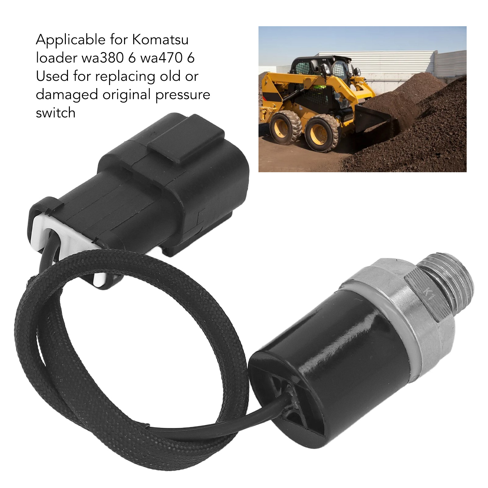 Loader công tắc áp suất loader Cảm biến áp suất hiệu quả tiêu chuẩn 9y2-4537 thép hợp kim để thay thế