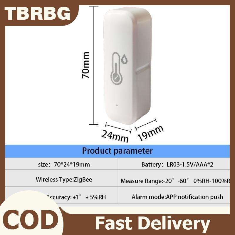 TBRBG เซ็นเซอร์วัดความชื้นอุณหภูมิซิกบีอัจฉริยะติดตั้งง่ายควบคุมแอปอเล็กซามิเตอร์ที่ใช้งานร่วมกันได้สำหรับบ้านสำนักงานในอาคาร ราคา 179 บาท*ส่งฟรี