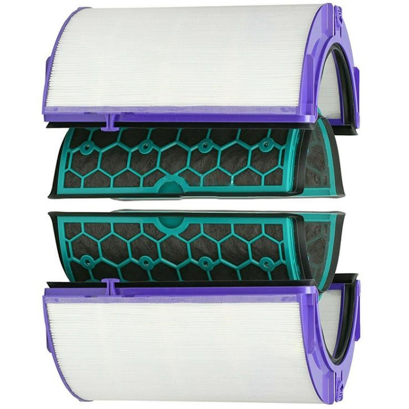For Dyson Hp04 Tp04 Dp04 Sealed Two Stage Air Purifier Hepa & Carbon Filter Set