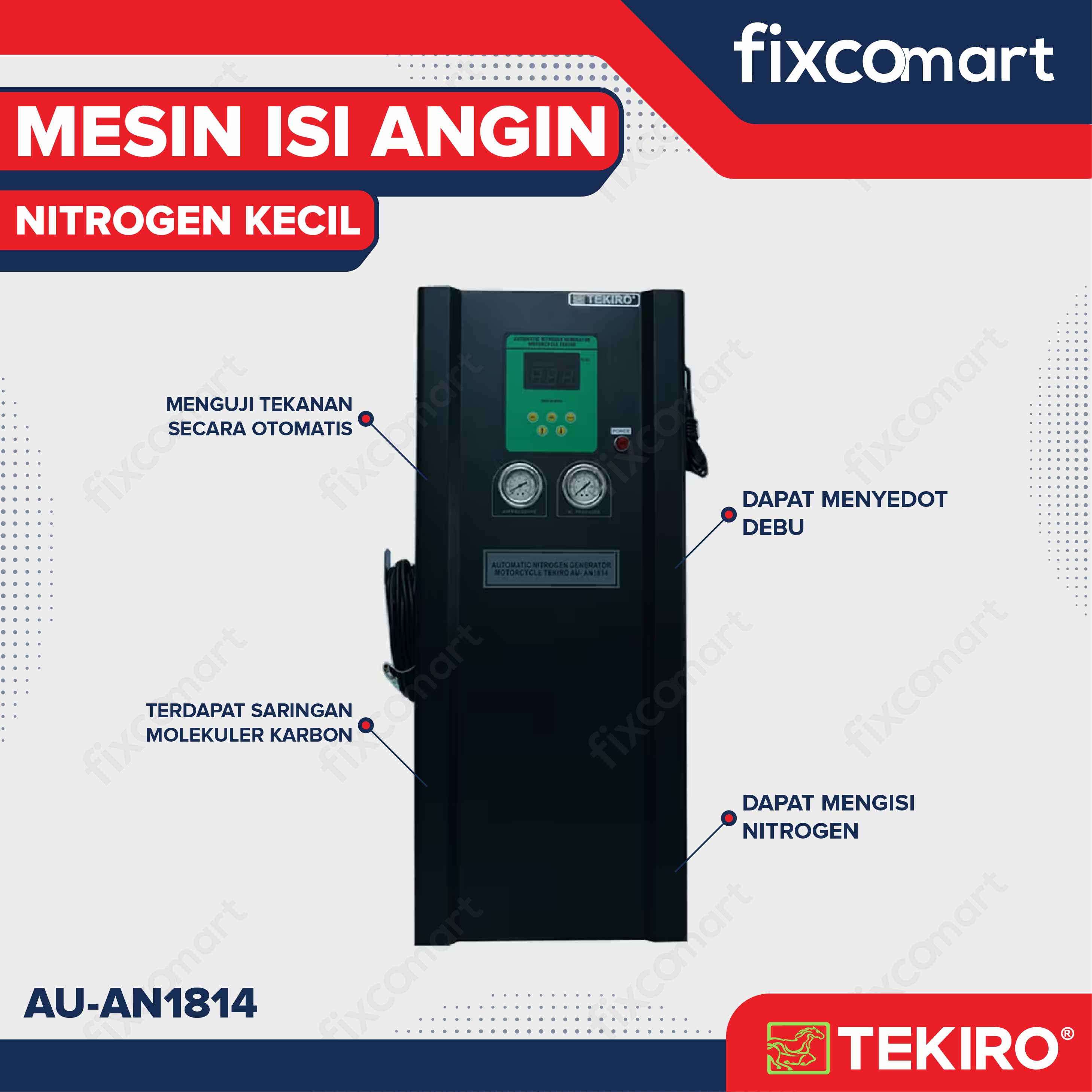 Tekiro Mesin Pengisi Angin Nitrogen Kecil - Mesin Nitrogen Kecil Nitrogen Machine Mesin Pengisi Angin kendaraan Harga 14,778,000 rupiah*Gratis Ongkir