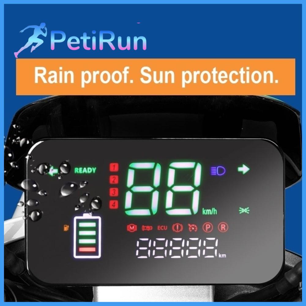 PETIRUN 48V 60V 72V. Màn hình LED xe điện Kỹ thuật số Nhựa Bảng điều khiển thiết bị Bền bỉ Chống thấm nước Màn hình đồng hồ tốc độ Phổ quát