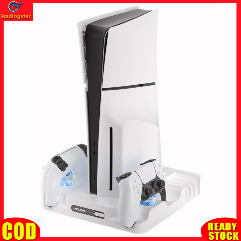 LeadingStar RC Authentic Game Console Stand Cooling Station With Dual Controller Charging Station Game Slots Compatible For PS5 Slim Game Console Accessories ราคา 961 บาท*ส่งฟรี