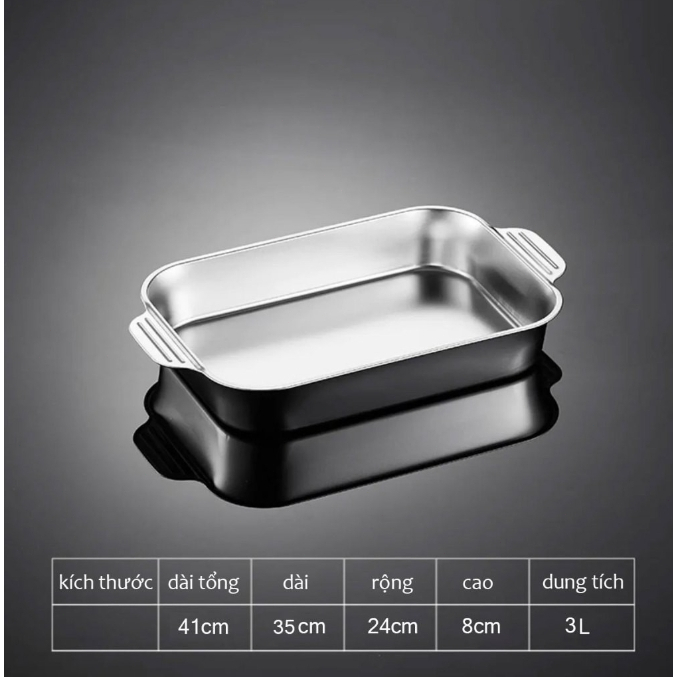 [Giao hàng 24 giờ⚡️] Khay inox 304 khay đựng inox 304 Có Nắp Đậy Cao Cấp khay đựng topping ăn lẩu th