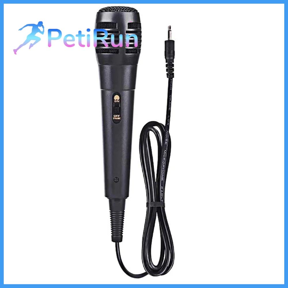 PETIRUN Có dây Micro động Chuyên nghiệp Tích hợp Micro thanh nhạc  Đen Ghi âm karaoke