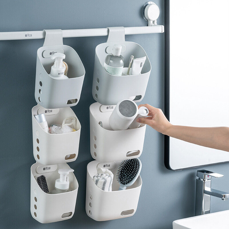 ห้องอาบน้ำ ครัว ห้องน้ำ ติดผนัง ชั้นเก็บของ ชั้นวางรองเท้า ตะกร้าพลาสติก กล่องเก็บของ ราคา 24 บาท*ส่งฟรี