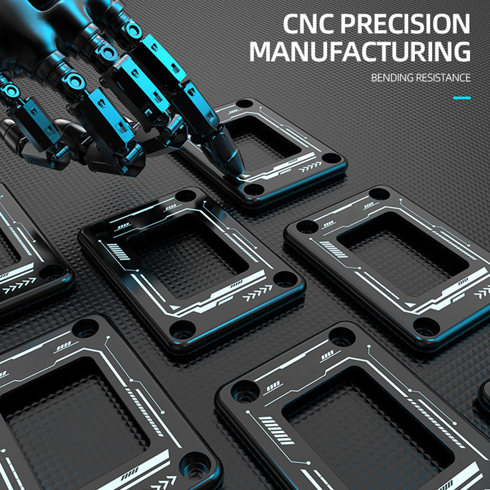 SMATE Cố định CPU Khóa bề mặt oxy hóa Lắp đặt dễ dàng Giá đỡ chống uốn cong CPU U‑1700 Ngăn ngừa cong vênh cho thế hệ thứ 12 13 14