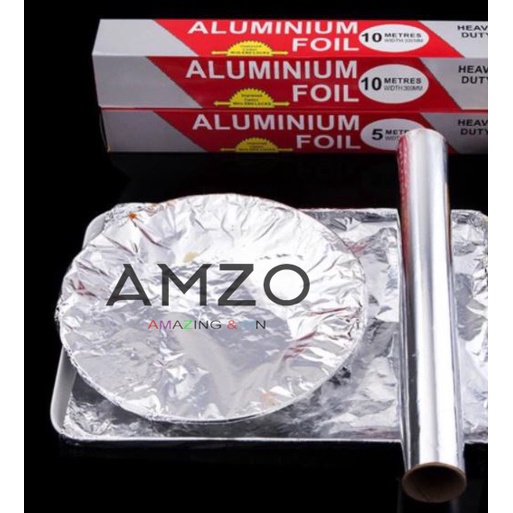 AMZO_GIẤY BẠC NƯỚNG BẰNG NHÔM CAO CẤP DÙNG CHO LÒ NƯỚNG, NỒI CHIÊN KHÔNG DẦU 30CMx3M/ 45CMx3M