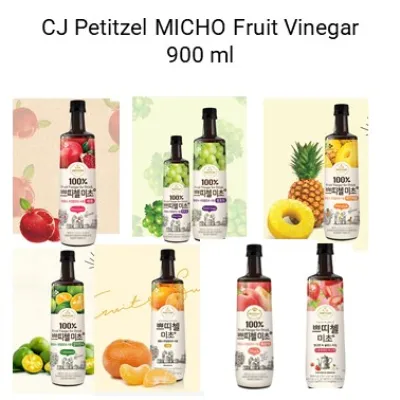 CJ Petitzel MICHO Fruit Vinegar 900 ml Bundle of 5