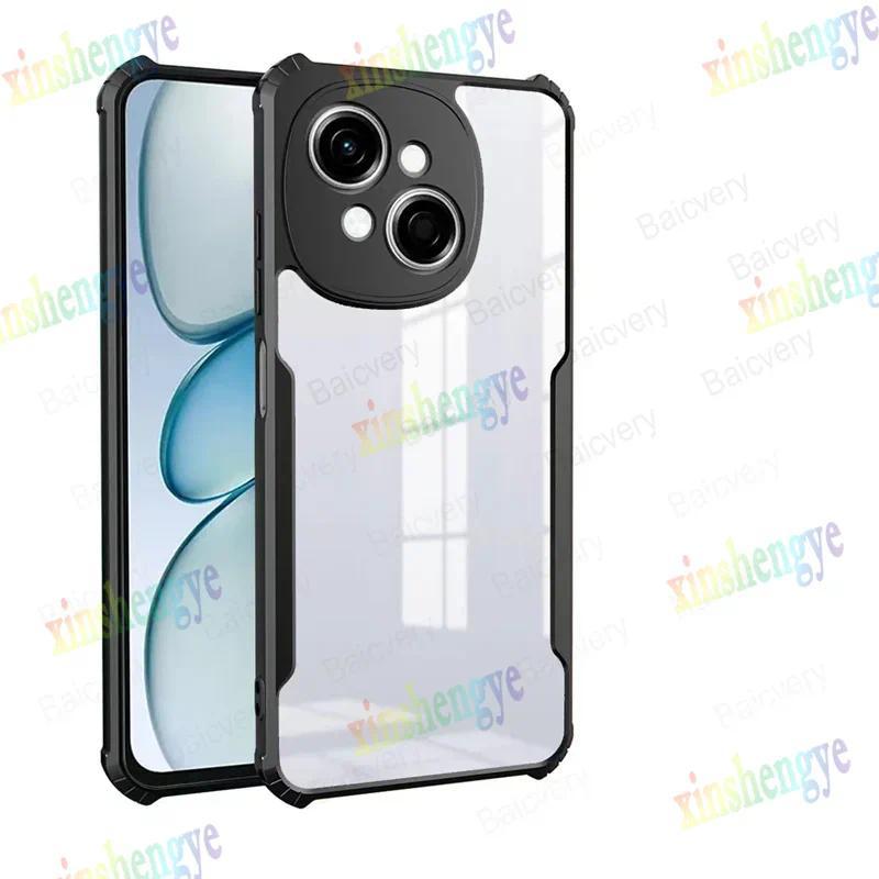 ITEL A50C Case For ITEL A50C Clear Anti-Drop Acrylic Protective Back Shockproof Cover