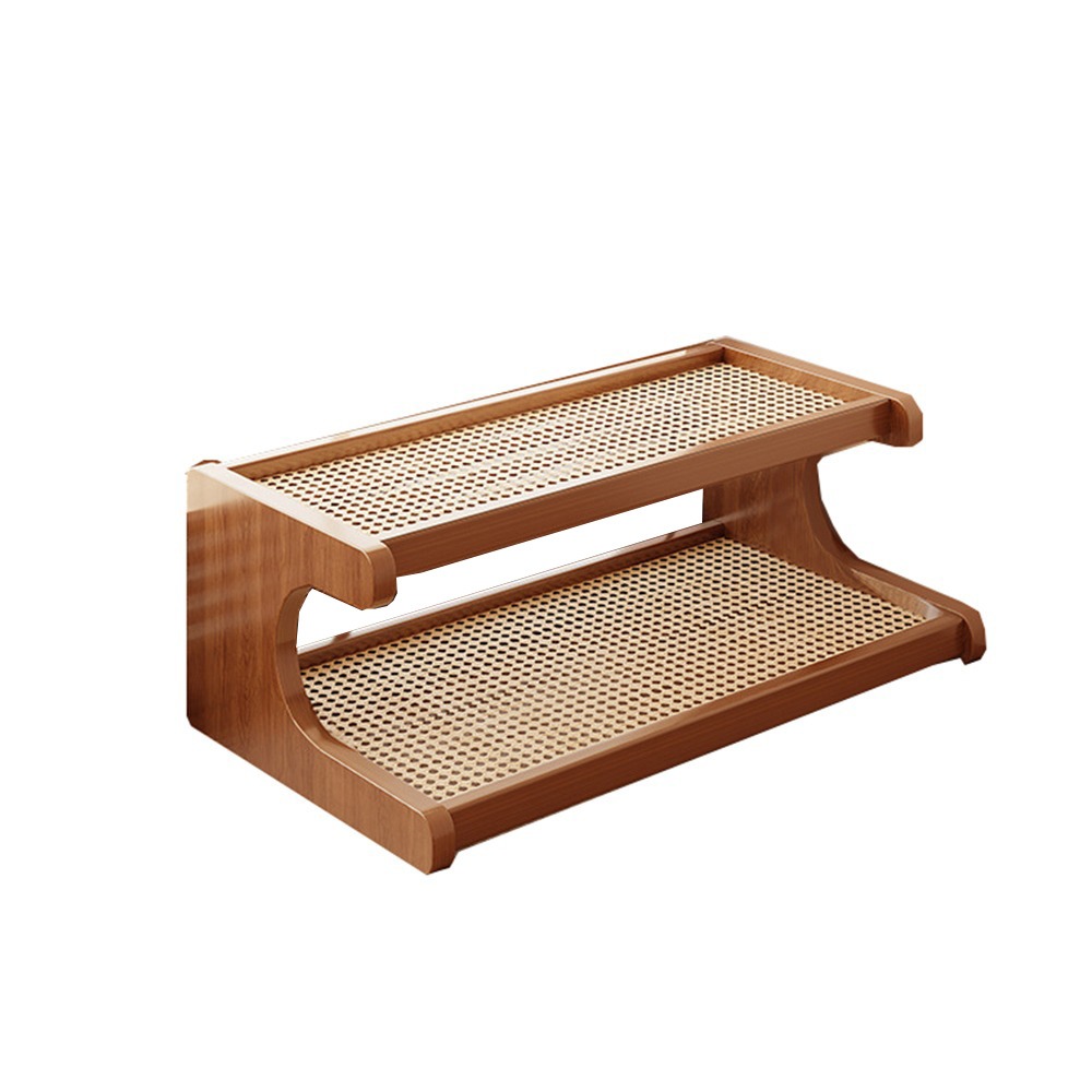 CHDHALTD Nhỏ gọn Giá để đồ để bàn 2/3 tầng Tiết kiệm không gian Kệ sách để bàn Đơn giản Đa năng Giá để bàn bằng gỗ Nội thất gia đình
