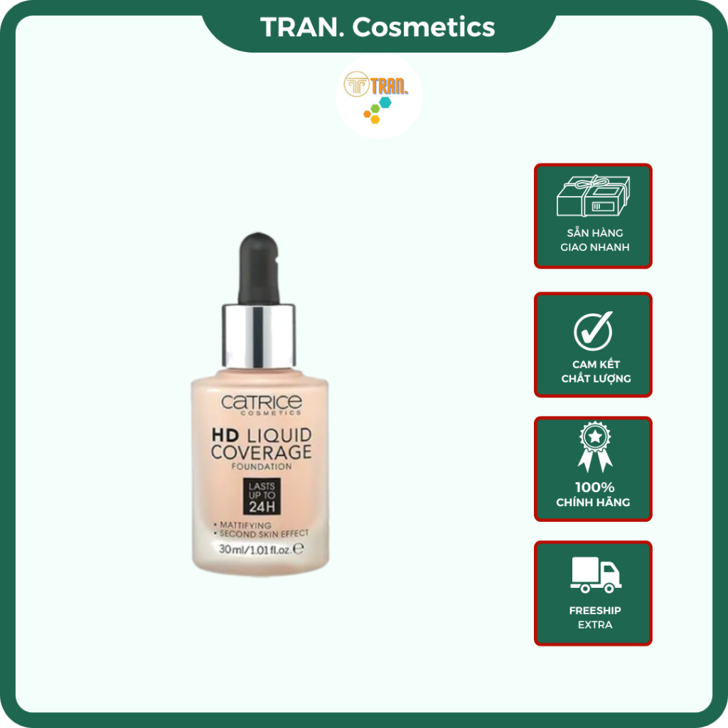 Kem Nền Catrice Nền Catrice Chính Hãng Độ Che Phủ Tự Nhiên Chống Nước Mồ Hôi Không Lem Độ Che Phủ Ca