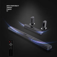 Homtom ลำโพง3 In 1สำหรับทีวี100Wสามารถถอดออกได้เชื่อมต่อ ARC Optical AUX สำหรับทีวีโปรเจคเตอร์เกมส์ PC