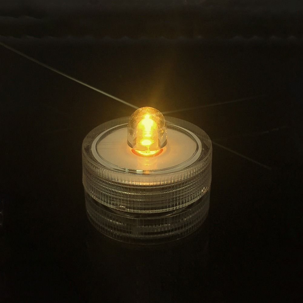 UYDG Mini Đèn nến bể cá Trang trí Không thấm nước Đèn nến LED dưới nước Đèn Led nến Nhựa Đèn Led Mini chìm Bể cá - 2