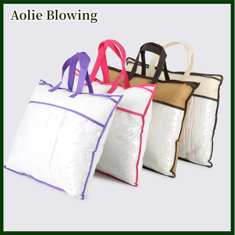 Aolie Trong suốt không dệt gối đóng gói chăn chăn dây kéo chống bụi lưu trữ túi hộ gia đình tổ chức Túi Tote Túi kích cỡ khác nhau