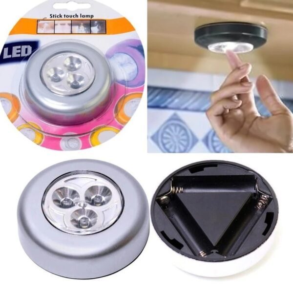 Đèn LED Dán Tường Phòng Ở 3 Bóng (Tròn) và Đèn Usb 1W Mini (Trắng/ Vàng) giao ngẫu nhiên