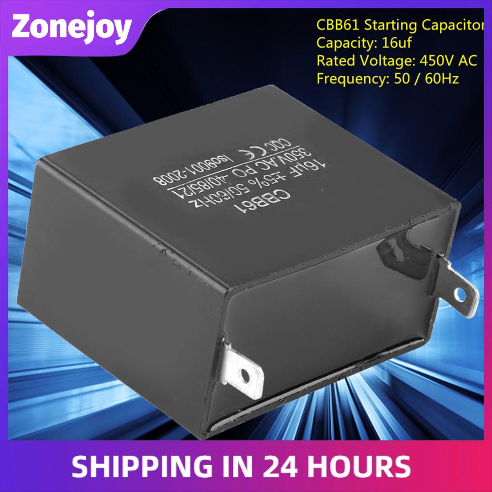 Zonejoy GOTOTOP CBB61 ราคาเริ่มต้นที่Capacitor Generator 450V AC 24uF 50/60Hzมอเตอร์ราคาเริ่มต้นที่Capacitor Runตัวเก็บประจุสำหรับ 400/350/300/250VAC - ยี่ห้อ Zonejoy ราคา 83 บาท*ส่งฟรี