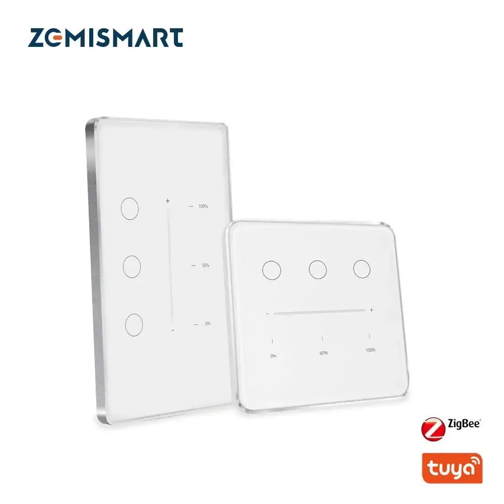 Zemismart Zigbee 3Gang Dimmer Switch Neutral Light Interruptor Tuya Smart Life App Timer Dimer Control,Alexa/Google Voice control,Tuya Zigbee Hub Need ราคา 1,073 บาท*ส่งฟรี