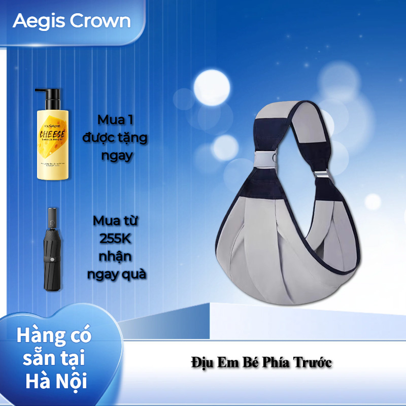 Địu Em Bé 3 trong 1 & Đai Lưng - Giải Phóng Tay Hỗ Trợ Địu Ngang Úp Mặt & Địu Trước