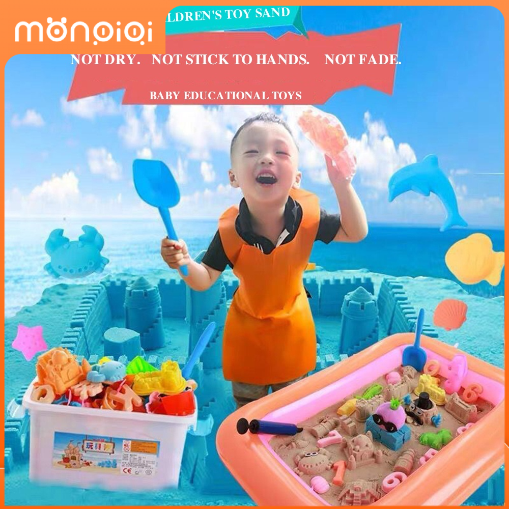 Chuyển Phát Nhanh Monqiqi Bộ đồ chơi cát cho trẻ em với 39 khuôn và bể bơi