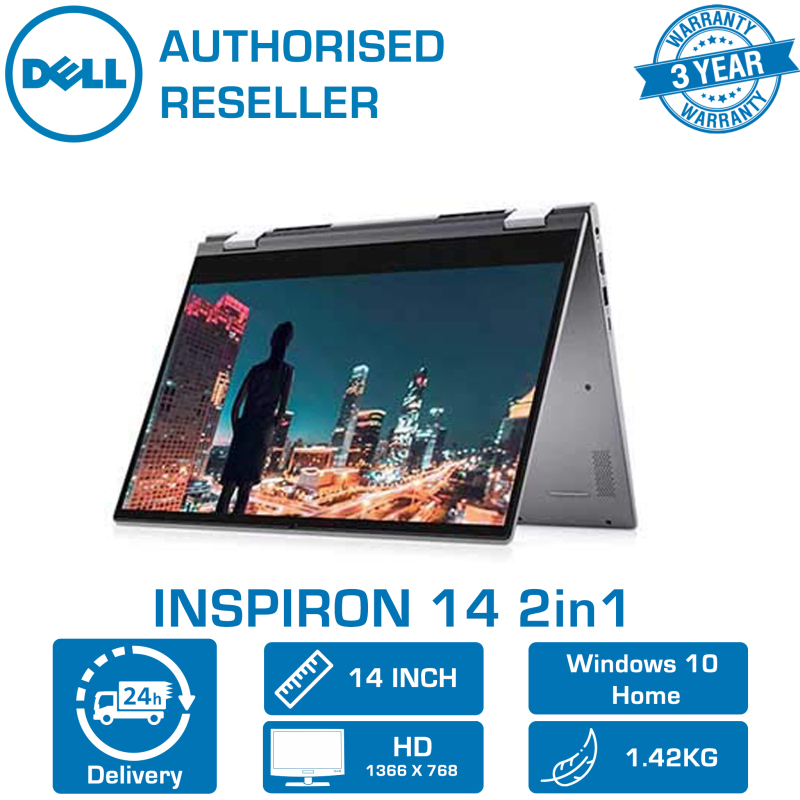 DELL INSPIRON 14 2in1 Gray (i7-2021 CPU | 16GB | 512GB | INTEL Xe | 14 | WIN-10 | MS-OFFICE 365P) 3YRS WRNTY