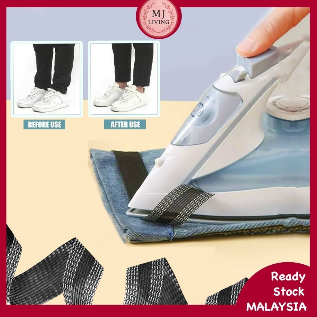 1M Pants Edge Hemming Tape Iron-on Self-Adhesive Pants Jeans Pants DIY Sewing Shorten Pendekkan Kaki Seluar 改裤脚神器