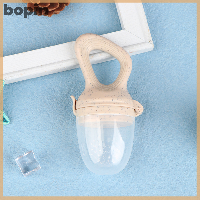 Bopin Silicone Baby Fruit Feeder with Cover Baby Nipple Fresh Food Soother