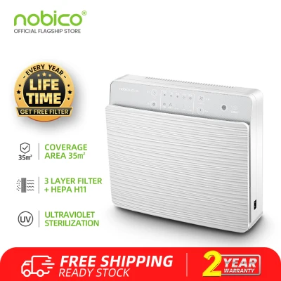 Nobico Air purifier UVC Light Sterililzer disinfectant with HEPA Filter for room negative ionizer air purifier Smart Control Wall-Mounted with Aromatherapy Diffuser and fan personal air purifier/cleaner PM2.5 ,smoke and benzene substance