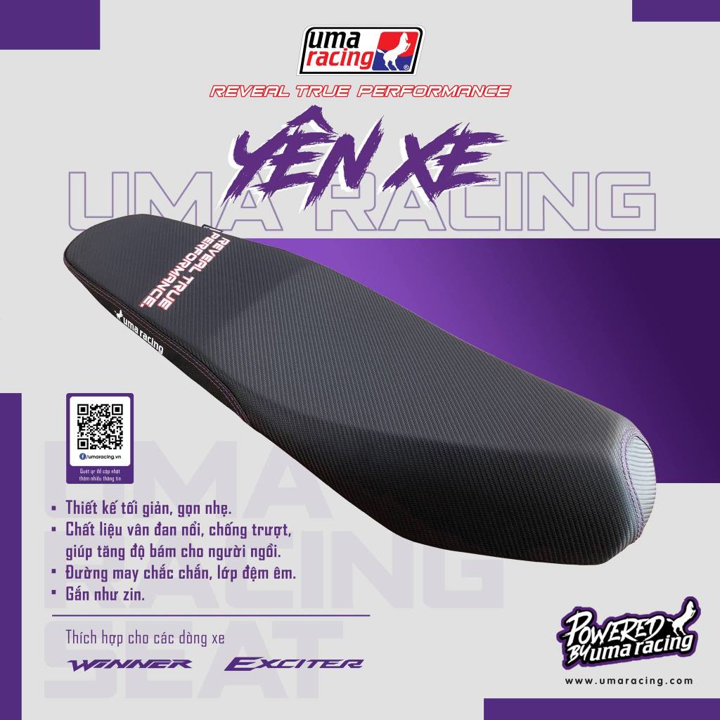 YÊN XE MÁY EXCITER 135 & 150 & 155 / WINNER - RS150 UMA racing chính hãng