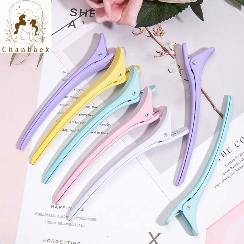 CHANBAEK Dụng cụ tạo kiểu tóc Kẹp tóc mỏ vịt Phụ kiện tóc Làm tóc Kẹp cá sấu Đầy màu sắc ABS Kẹp tóc phân vùng Tiệm làm tóc