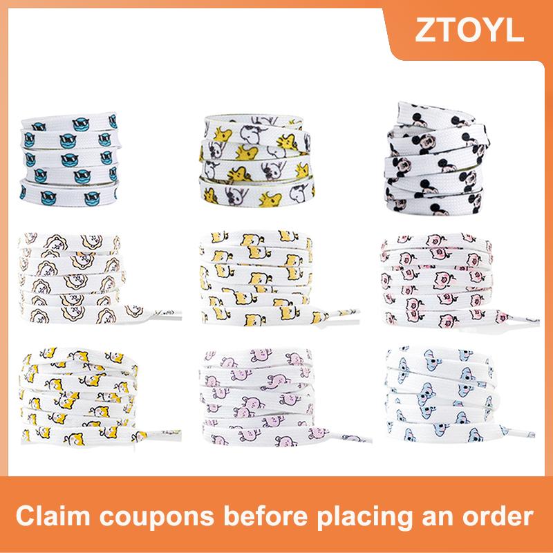 เชือกผูกรองเท้าพิมพ์ลายการ์ตูนมีเชือกผูกรองเท้าวิ่งรองเท้าผ้าใบข้อสูงข้อต่ำเชือกรองเท้าผ้าแคนวาสสำหรับเด็กผู้ใหญ่ ราคา 19 บาท*ส่งฟรี