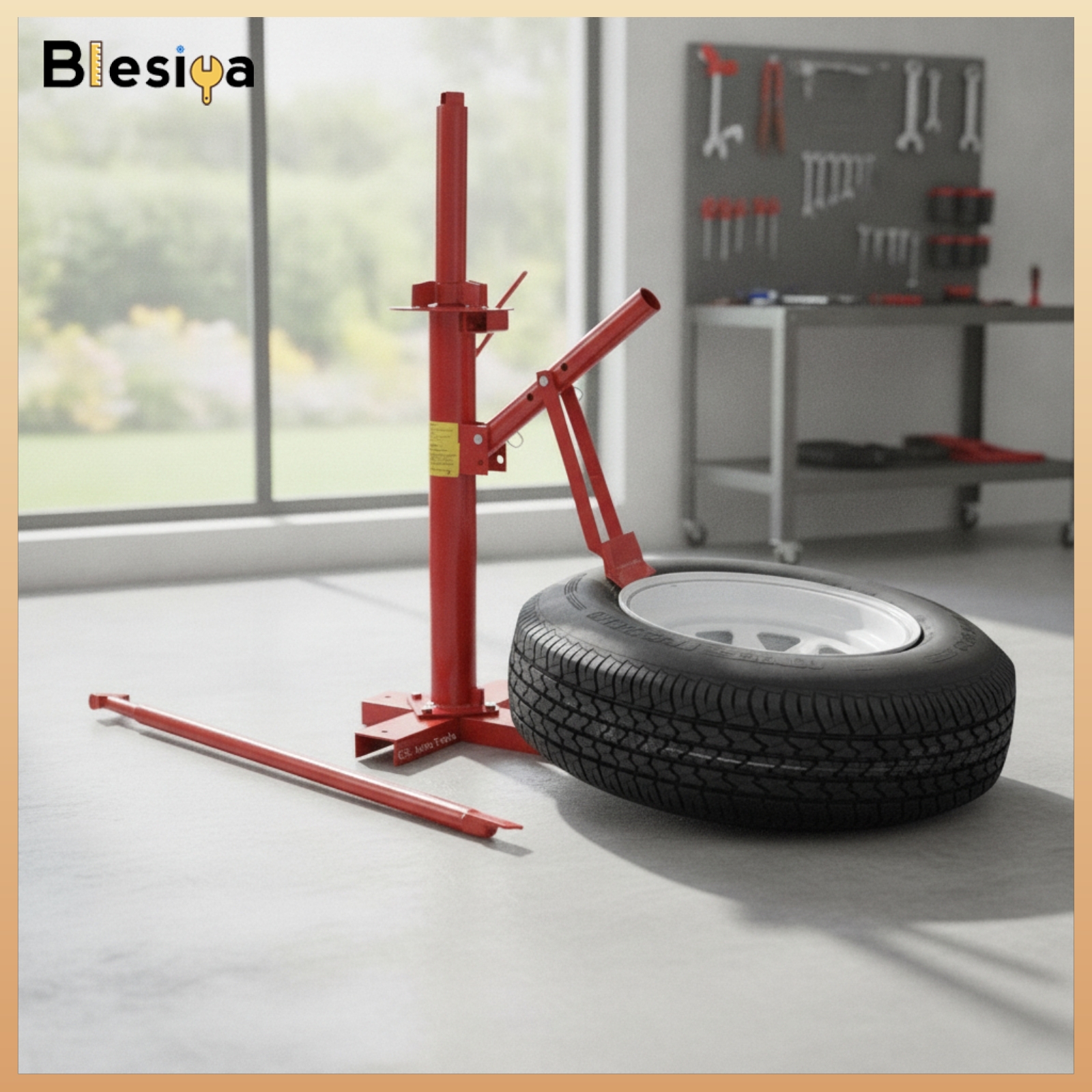 Blesiya Sturdy Manual Tire Changer Thick Tire Changer with Pry Bar Heat-Treated Tool Comfortable for Mechanics, Repair Shop ราคา 10,397 บาท*ส่งฟรี