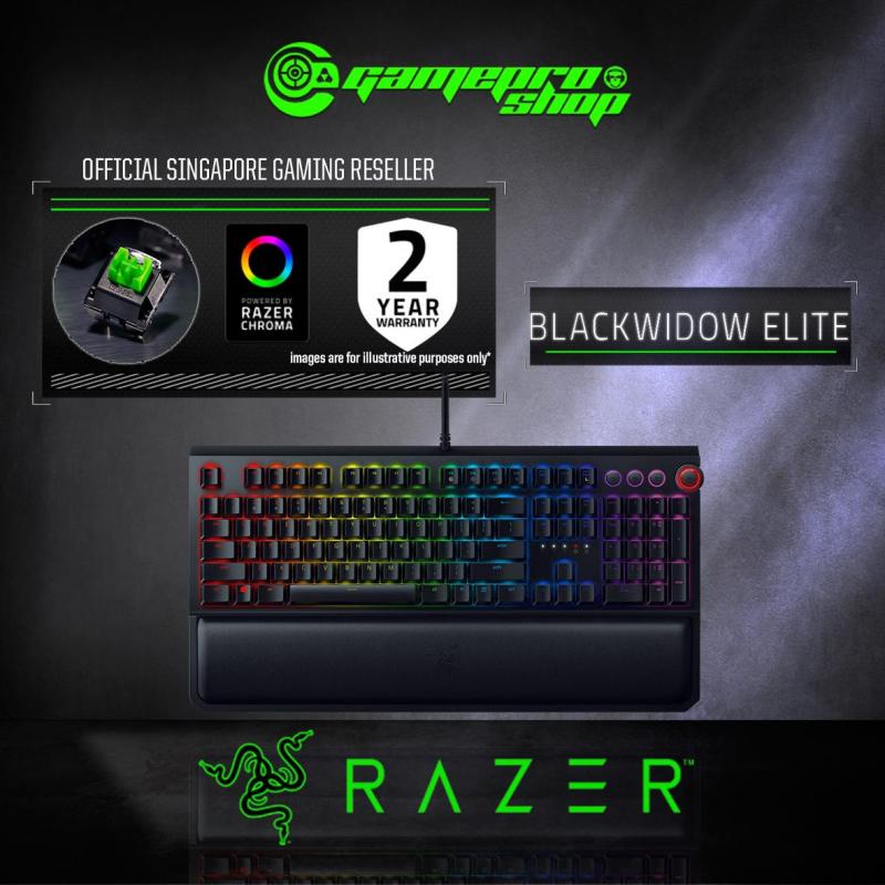 Razer Blackwidow Elite Mech Gaming Keyboard (Green / Yellow / Orange) (2Y) Singapore
