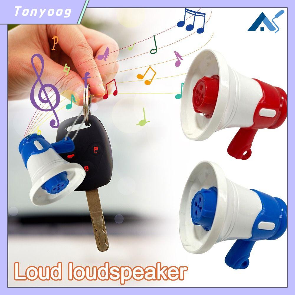 TONYOOG Cầm tay Loa mini Có thể ghi Với móc chìa khóa Loa phóng thanh cho trẻ em Loa ngoài trời