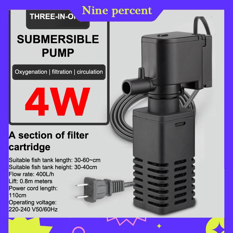 Nine percent Nhựa 3 Trong 1 Fish Tank Lọc Lọc Tăng Oxy Không Khí Aquarium Lọc Với Bên Trong Miếng Bọt Biển 4 6 12 20 30W - 2