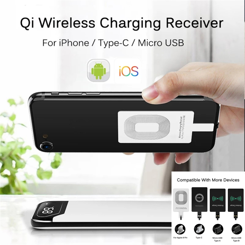 UBEWLB Home, Office, Public Area Ultra-thin Universal Fast Lightweight Charger Reception Coil Wireless Charging Receiver Receipt Connector Accept Wire