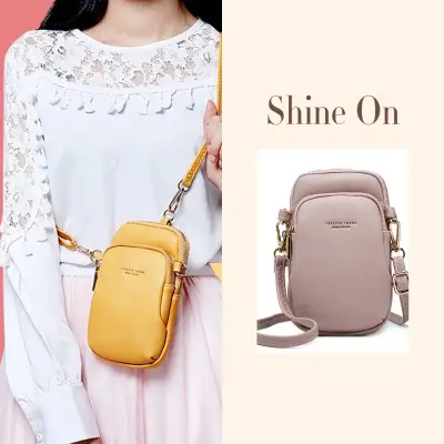 [SG] Women Fashion Mobile Phone Crossbody Bag Large Capacity Multi-function Lady Shoulder Bag