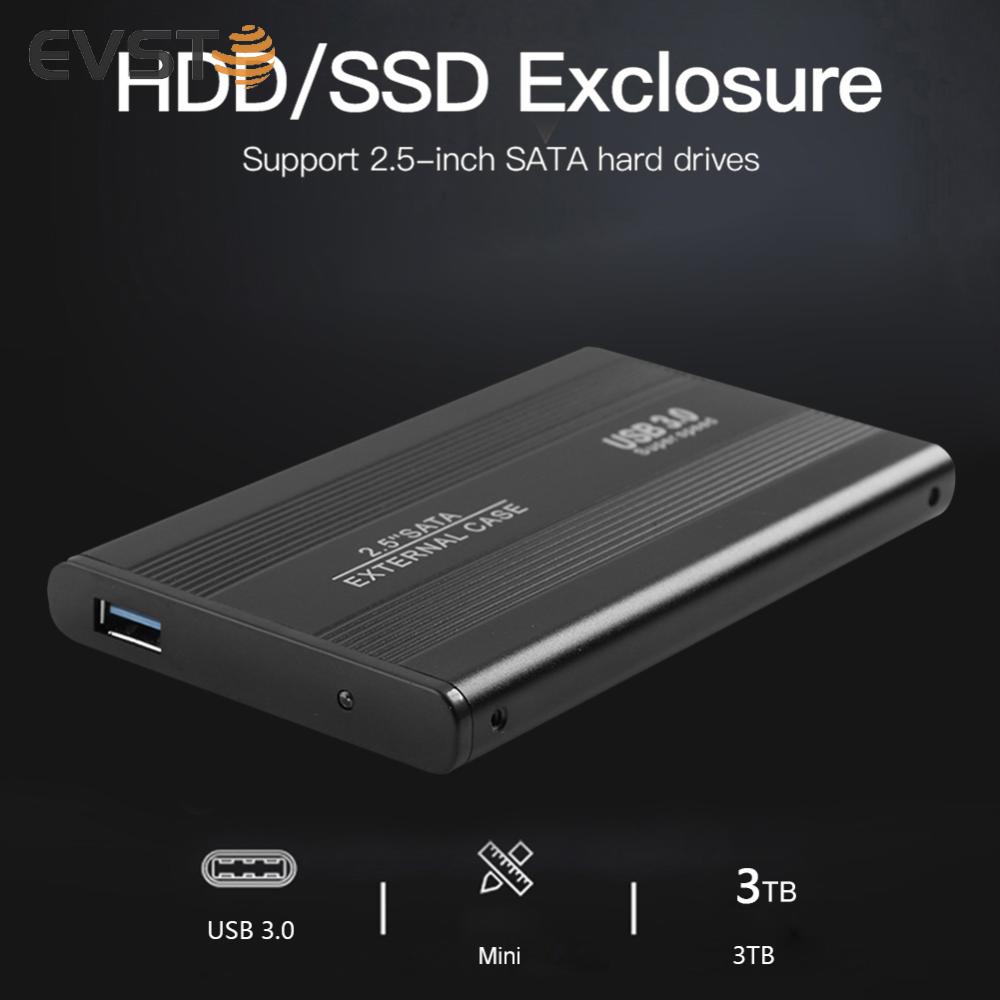 [Hàng Mới] Ốp điện thoại di động USB 3TB 3 ổ cứng vỏ bên ngoài USB 2.5 inch SATA HDD SSD