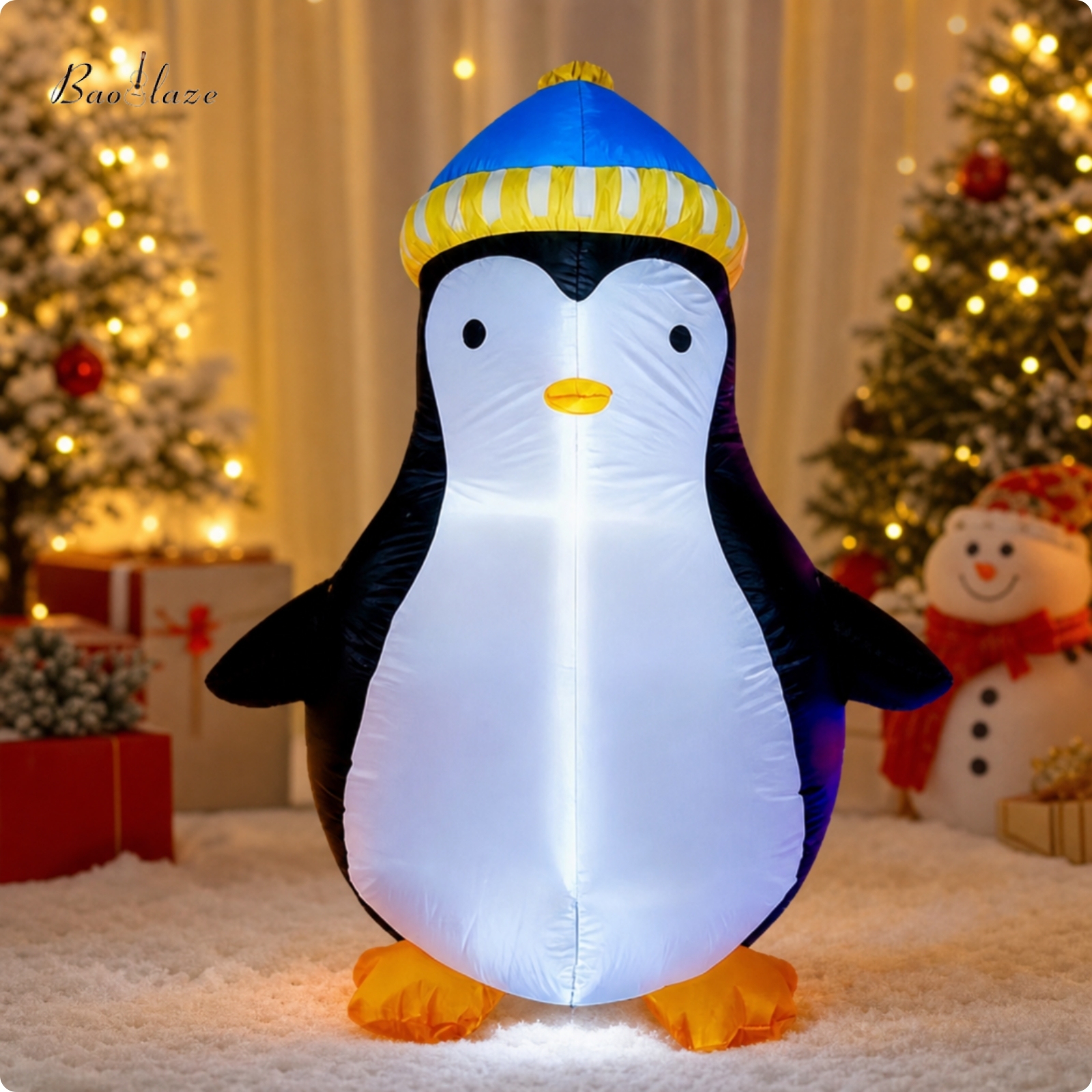 Baoblaze Holiday Inflatable Penguin Outdoor Inflatable Penguin Lighted Yard Decoration Illuminated for Lawn, Garden, Patio ราคา 2,941 บาท*ส่งฟรี
