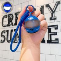 HABELYI MALL Cool Light-up Helmet Keychain Cartoon Realistic Helmet Bag Charm Unique Multifunctional Mini Night Light Pendant Key/Backpack Decor