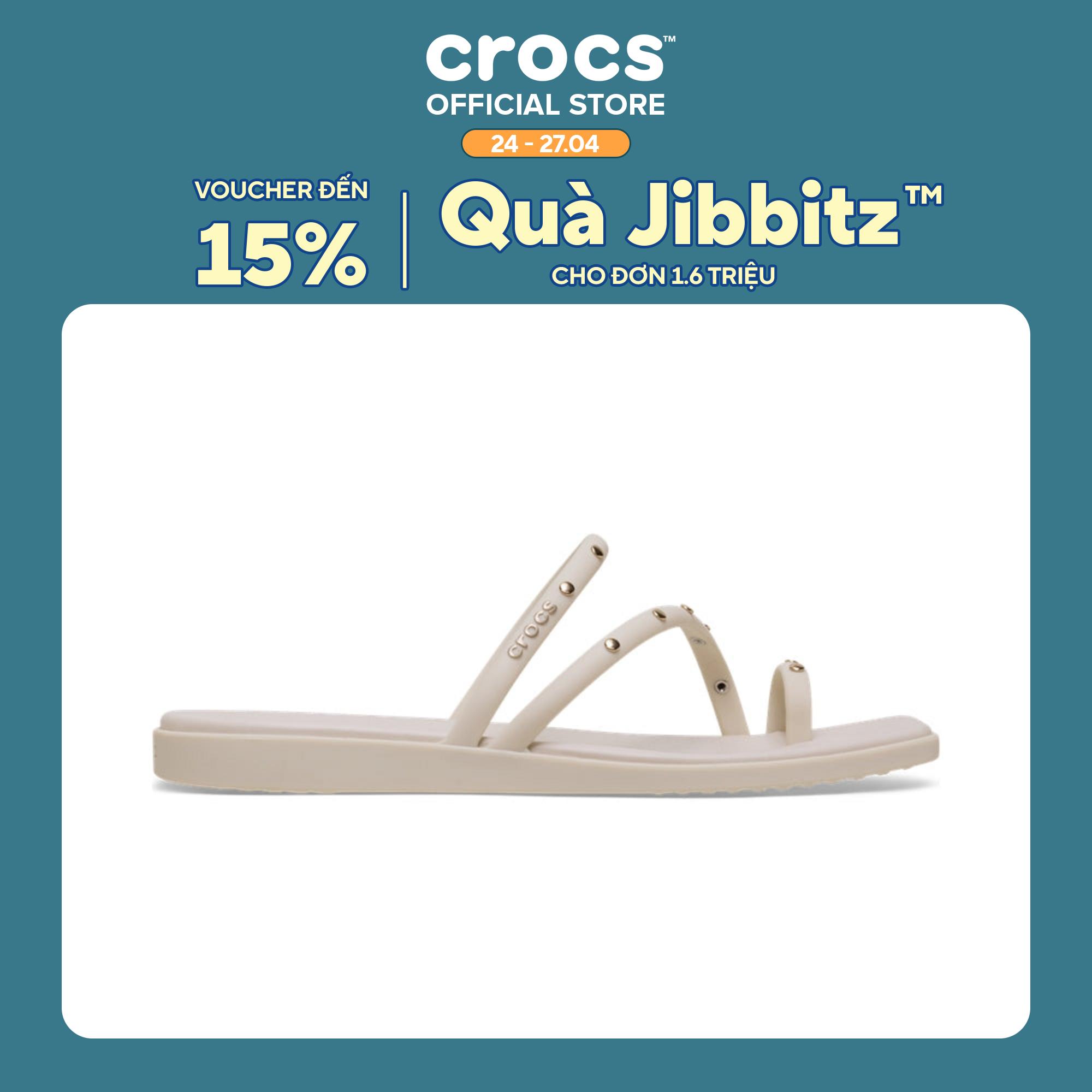 Dép Xỏ Ngón Nữ Crocs Miami Studded Toe Loop - Almond Tint - 211447-0LL