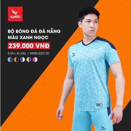 Bộ quần áo bóng đá Kamito Đà Nẵng - Xanh ngọc