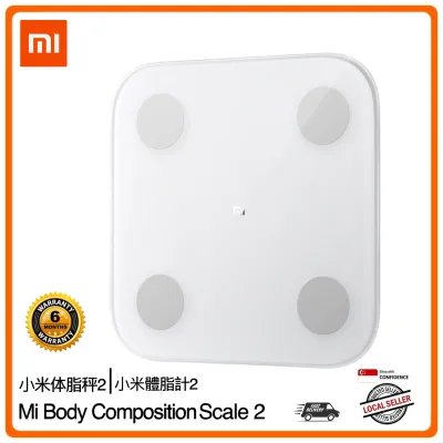 [GLOBAL Version] Xiaomi Mi Body Composition Scale 2. Smart Body Fat Weighing Scale, LED Display Smart Scale V2 Bluetooth App record Track Progress, Mi Fit App English, Visceral Fat Bone Body Age Passion